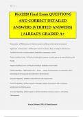 Biol2220 Final Exam QUESTIONS AND CORRECT DETAILED ANSWERS &lpar;VERIFIED ANSWERS&rpar; &vert;ALREADY GRADED A&plus;