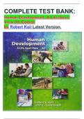 COMPLETE TEST BANK&colon; Human Development&colon; A Life-Span View 8th Edition by Robert Kail Latest Version&period;