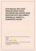  PTCB PRACTICE TEST LATEST PREMIUM EXPERT UPDATE 2025&vert;BRAND NEW VERIFIED EXAM QUESTIONS WITH 100&percnt; CORRECT ANSWERS&comma;ALL GRADED A&plus;&comma; GUARANTEED SUCCESS&period;