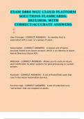 EXAM D084 WGU CLOUD PLATFORM SOLUTIONS FLASHCARDS&colon; 2025&sol;2026&comma; WITH CORRECT&sol;ACCURATE ANSWERS