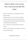 00104-15 - Module 4&colon; Intro&period; to Power  Tools - Trade Terms Exam Q&A 100&percnt;  Solved