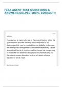 FIBA AGENT TEST QUESTIONS & ANSWERS SOLVED 100&percnt; CORRECT&excl;&excl;