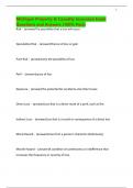 Michigan Property & Casualty Insurance Exam Questions and Answers &lpar;100&percnt; Pass&rpar;