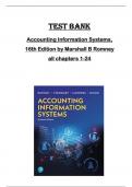 TEST BANK for  Accounting Information Systems&comma;  16th Edition by Marshall B Romney  all chapters 1-24 