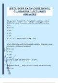IFSTA EOFF EXAM QUESTIONS &vert;GUARANTEED ACCURATE ANSWERS