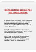 fencing referee general rule test  actual solution