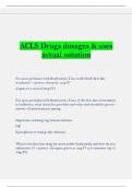 ACLS Drugs dosages & uses actual solution