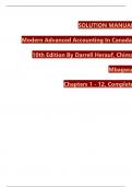 SOLUTION MANUAL For Modern Advanced Accounting In Canada&comma; 10th Edition By Darrell Herauf&comma; Chima Mbagwu &vert; All Chapters &lpar;1 - 12&rpar; &vert;Complete & Latest Version A&plus;