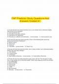 FNP Predictor Study Questions And Answers Graded A&plus;&period;
