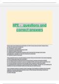 HPE questions and correct answers
