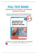 Test Bank &ndash; Introduction to Maternity and Pediatric Nursing 9th Edition by Gloria Leifer&comma; Gloria G&period; Leifer &vert; 2025&sol;2026 NCLEX-Style Questions