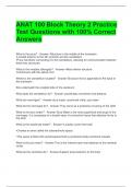 ANAT 100 Block Theory 2 Practice Test Questions with 100&percnt; Correct Answers 