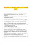 Maternity ATI Review Verified And Updated 2025&period;