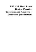 NSG 426 Final Exam Review Practice Questions and Answers &vert; Combined Quiz Review