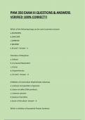 PHM 350 EXAM III QUESTIONS & ANSWERS VERIFIED 100&percnt; CORRECT&excl;&excl;