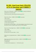 BA 300 - Final Exam Study UPDATED  ACTUAL Questions and CORRECT  Answers 