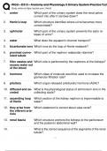 WGU - D313 - Anatomy and Physiology 2 Urinary System Practice Test