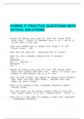 HYBRID IT PRACTICE QUESTIONS WITH ACTUAL SOLUTIONS