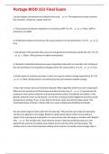 Portage BIOD 151 Final Exam