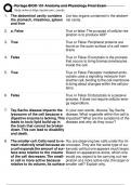 Portage BIOD 151 Anatomy and Physiology Final Exam