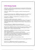 CFCI Study Guide  Questions And Answers Rated A&plus; New Update Assured Satisfaction