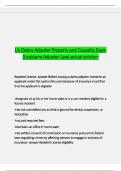 LA Claims Adjuster Property and Causality Exam &lpar;Louisiana Adjuster Law&rpar; actual solution