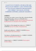 GALEN NU131 NURSING AND HEALTHCARE  FINAL EXAM VERSION 1 AND 2 NEWEST 2025  ACTUAL EXAM COMPLETE 200 QUESTIONS  AND CORRECT DETAILED ANSWERS  &lpar;VERIFIED ANSWERS&rpar; &vert;ALREADY GRADED A&plus;