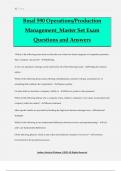 Bmal 590 Operations&sol;Production Management&lowbar;Master Set Exam Questions and Answers