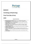 BIOD351 Cardiology & Nephrology Final Test &lpar;Qns & Ans&rpar; 2025&period;
