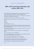 BIOL 1201 Licata Exam 4 Questions And Answers 100&percnt; Pass&period;