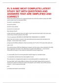 FL 5 AAMC MCAT COMPLETE LATEST STUDY SET WITH QUESTIONS AND ANSWERS THAT ARE SIMPLIFIED AND CORRECT