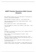 ARRT Practice Questions With Correct Answers