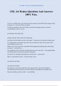 CDL Air Brakes Questions And Answers 100&percnt; Pass&period;