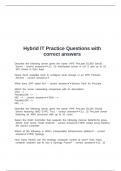 Hybrid IT Practice Questions with correct answers