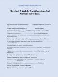 Electrical 2 Module 2 test Questions And Answers 100&percnt; Pass&period;