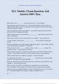 ELC Module 2 Exam Questions And Answers 100&percnt; Pass&period;