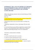  SUPERIOR NC REAL ESTATE IMPORTANT MIDTERM  EXAM&sol; SUPERIOR NC REAL ESTATE IMPORTANT MIDTERM  EXAM QUESTIONS AND ANSWERS LATEST 2025-2026