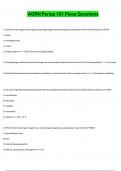 AORN Periop 101 Final Exam Study Guide with 113 Questions and Answers scored 100% 2023
