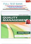               FULL TEST BANK For Quality Management in the Imaging Sciences 6th Edition by Jeffrey Papp PhD Latest Update Graded A&plus;      