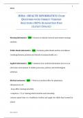 HOSA&colon; &lpar;HEALTH INFORMATICS&rpar; EXAM QUESTIONS WITH CORRECT VERIFIED SOLUTIONS 100&percnt; GUARANTEED PASS &lpar;LATEST UPDATE&rpar;