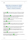 HOSA HEALTH INFORMATICS &lpar;2025&sol; 2026&rpar; QS & AS&vert; GRADE A&vert; 100&percnt; CORRECT &lpar;VERIFIED ANSWERS&rpar;