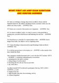 SPORT FIRST AID ASEP EXAM QUESTIONS AND VERIFIED ANSWERS