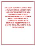  IFPC EXAM  2024 LATEST UPDATE WITH ACTUAL QUESTIONS AND COMPLETE 100&percnt; VERIFIED CORRECT AND WELL EXPLAINED ANSWERS WITH RATIONALES GRADED A&plus; BY EXPERTS LATEST VERSION 2024 WITH GUARANTEED SUCCESS AFTER DOWNLOAD ALREADYPASSED&excl;&excl;&excl;&excl;&excl;&excl;&excl; &lpar;PROVEN ITS ALL YOU NEE