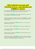 CRSS certification exam study guide UPDATED ACTUAL Exam Questions and  CORRECT Answers