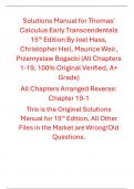 Thomas' Calculus Early Transcendentals&comma; 15th Edition By Joel Hass&comma; Christopher Heil&comma; Maurice Weir&comma; Przemyslaw Bogacki &lpar;Solutions&nbsp;Manual&rpar;