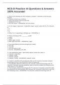 HCS-D &lpar;LATEST&rpar; EXAM PACKAGE DEAL SOLVED CORRECTLY TO SCORE A&plus;