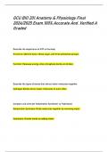 GCU BIO 201 Anatomy & Physiology Final 2024&sol;2025 Exam 100&percnt; Accurate And Verified A  Graded
