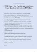 SNSP Exam - Best Practices and other Basics Exam Questions And Answers 100&percnt; Pass&period;