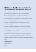 SNSP Exam - Best Practices and other Basics Exam Questions And Answers 100&percnt; Pass&period;