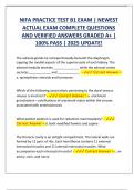 NIFA PRACTICE TEST B1 EXAM &vert; NEWEST  ACTUAL EXAM COMPLETE QUESTIONS  AND VERIFIED ANSWERS GRADED A&plus; &vert;  100&percnt; PASS &vert; 2025 UPDATE&excl;